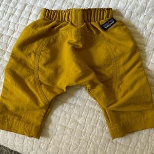 Patagonia baby baggies mustard UPF pants